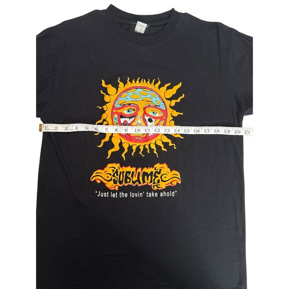 Sublime Band T-Shirt Black Sun Logo Just Let the Lovin Take Ahold Ska Punk - Picture 11 of 11